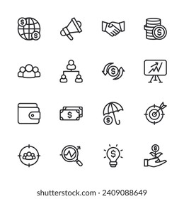 Business and finance icon set