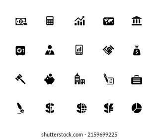 Business and Finance Icon Set - 32px Solid