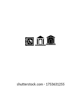 Business and Finance icon set design with simple line art design