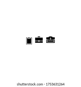 Business and Finance icon set design with simple line art design