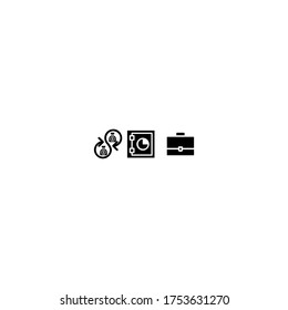 Business and Finance icon set design with simple line art design