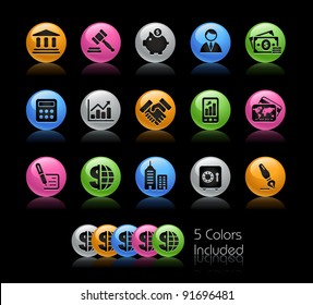 Business & Finance Icon Set  / The file Includes 5 color versions in different layers.