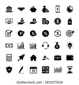 Vector Set Black Doodle Finance Icons Stock Vector (Royalty Free) 478170004