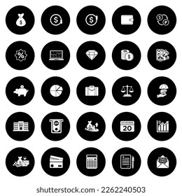 business and finance icon set, business and money icon set vector sign symbol
