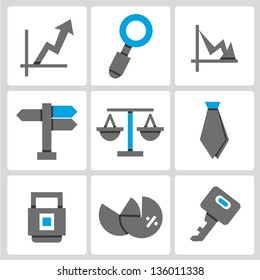 business and finance icon set, vector