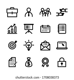 Business and finance icon set. Vector illustration.