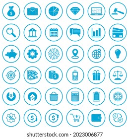 business and finance icon set vector sign symbol