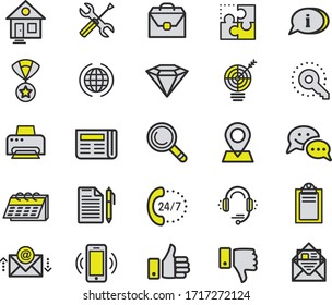 business and finance icon set.bag,office,mail,locationnews paper,search,medal,target,printer,phone icon vector illustration flat