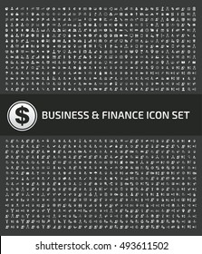 Business and finance icon set,clean vector
