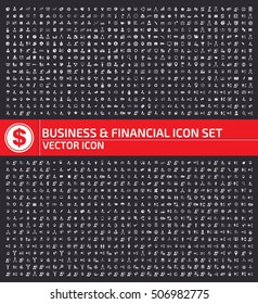 Business and finance icon set,clean vector