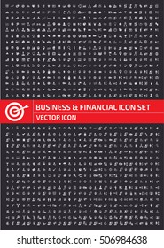 Business and finance icon set,clean vector