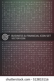 Business and finance icon set,clean vector