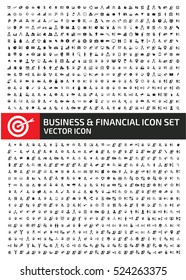 Business and finance icon set,clean vector