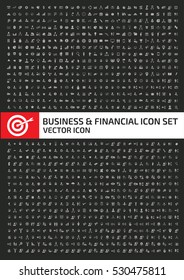 Business and finance icon set,clean vector