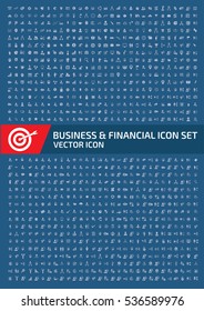 Business and finance icon set,clean vector