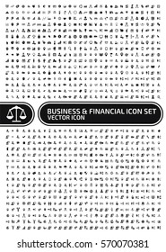 Business and finance icon set,clean vector
