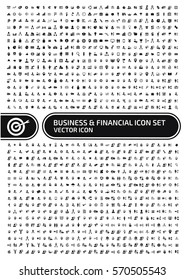 Business and finance icon set,clean vector