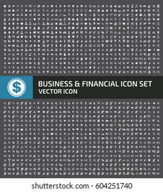 Business and finance icon set,clean vector