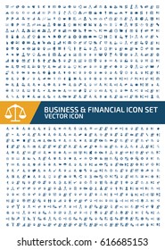 Business and finance icon set,clean vector