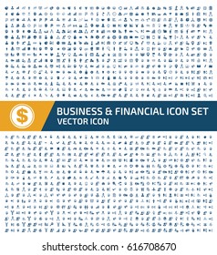 Business and finance icon set,clean vector