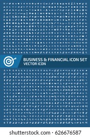Business and finance icon set,clean vector
