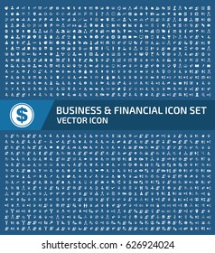 Business and finance icon set,clean vector