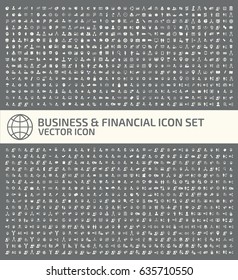 Business and finance icon set,clean vector