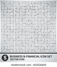 Business and finance icon set,clean vector