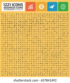 Business and finance icon set,clean vector