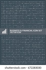Business and finance icon set,clean vector