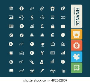 
Business and finance icon set,vector