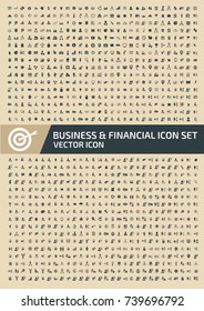 Business and finance icon set,vector