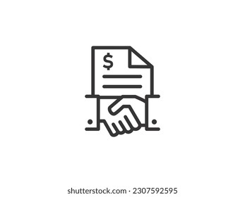 Business and finance icon suitable for info graphics, websites and print media. Black and white flat line icons.