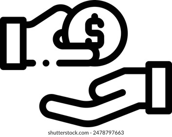 icono de negocios y finanzas. Diseño De Estilo Lineal Delgado Aislado Sobre Fondo Blanco