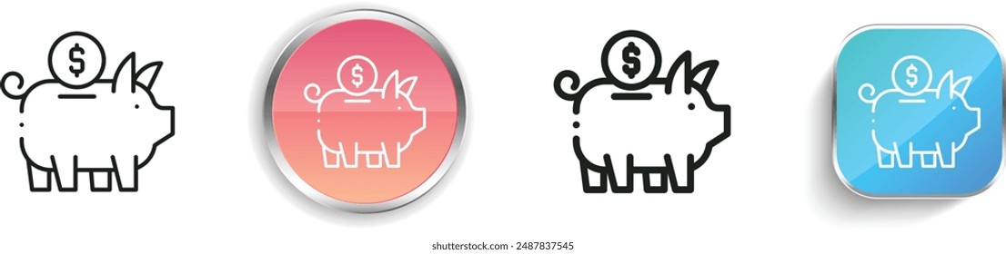business and finance icon. Thin Linear, Regular and Button Style Design Isolated On White Background