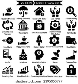 Geschäfts- und Finanzsymbol, Vektorgrafik