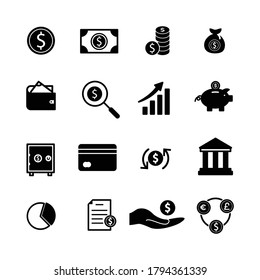 Business and finance icon vector logo design template