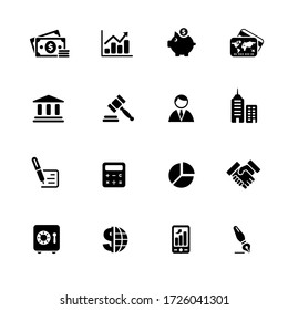 Business & Finance Icons // Black Series