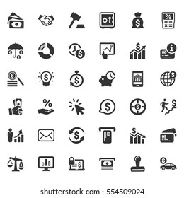 Business Finance Icons - Gray Series (Set 2)