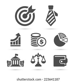 Business finance icons isolated on white set 1. Vector illustration