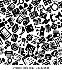 Business and Finance Icons Pattern