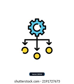 Business and finance icons. Related to business, human resources, Medical. web icon set. Color icons collection. vector illustration.
