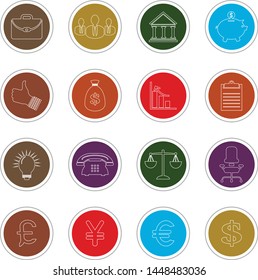 business and finance icons set 