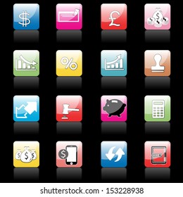 business and finance icons set 