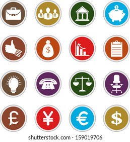 business and finance icons set