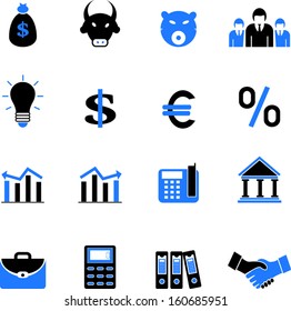 business and finance icons set