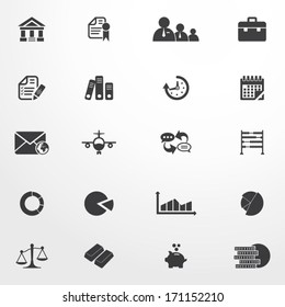 Business and finance icons set