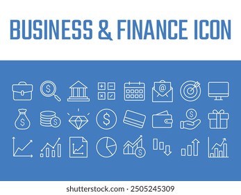 Business Finance icons set. Business and Finance icon. business profit loss vector icons