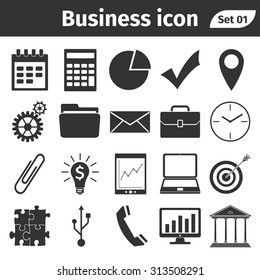 Business and finance icons set. Vector Illustration