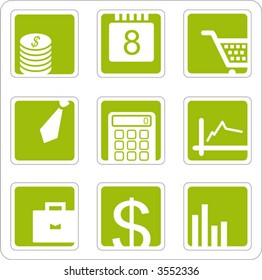 Business and finance icons set. Vector.